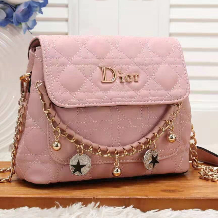 Dior women's diamond check chain bag shoulder bag messenger 