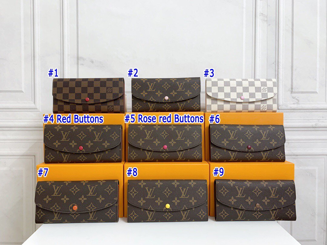 LV Louis Vuitton Hot Sale Printed Letter Button Flap Long Wallet Key Case bag