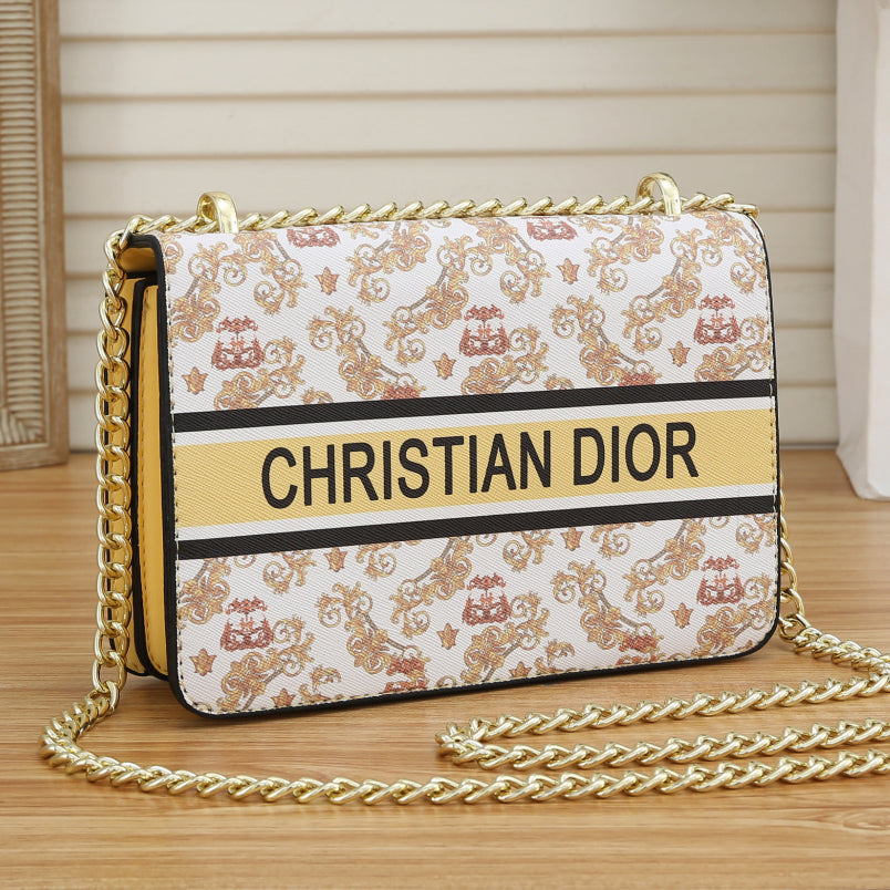 Dior Women's Long Flap Zip Wallet Shoulder Bag Messenger Bag