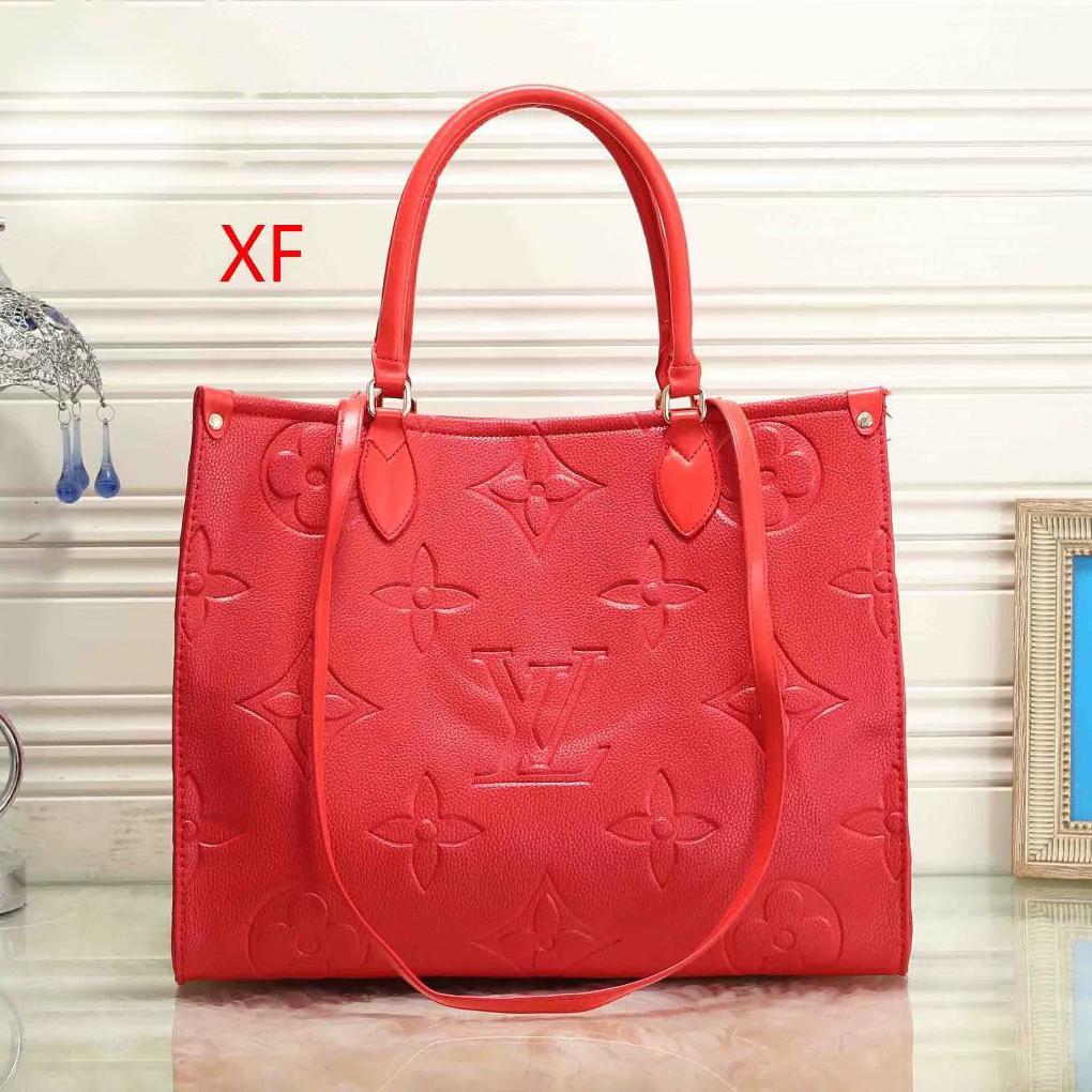 LV Louis Vuitton Hot Sale Embossed Letters Solid Color Ladies Shopping Handbag Shoulder Bag Messenge