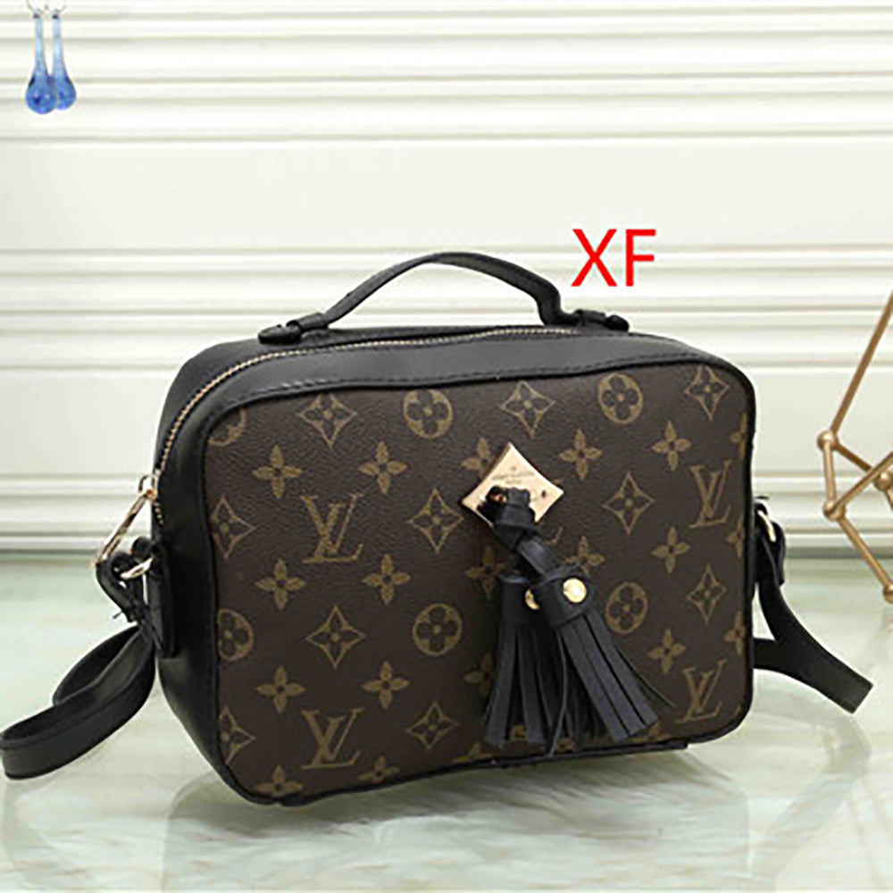 LV Louis Vuitton Hot Sale Colorblock Print Letter Tassel Shoulder Bag Shopping Crossbody Bag