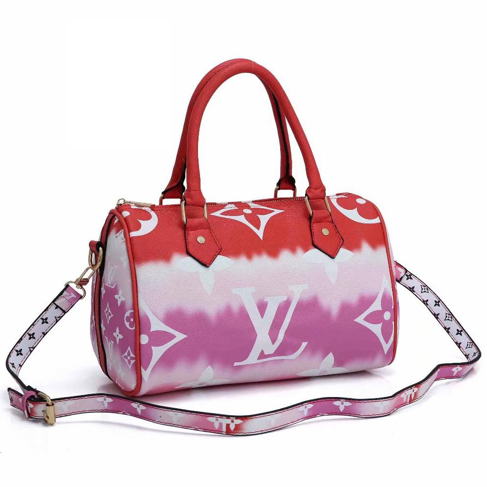 LV Louis Vuitton new product trend gradient color printing letter ladies shopping handbag shoulder b