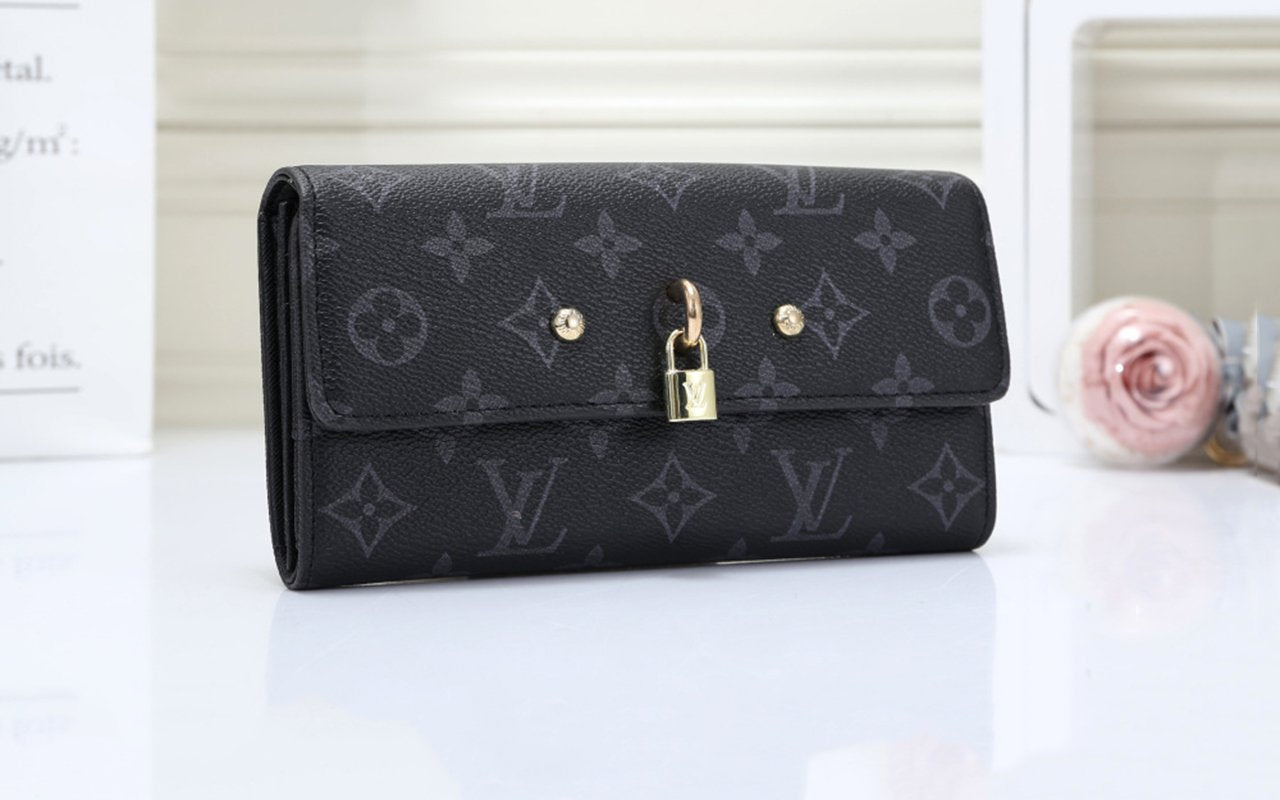 LV Fashion Hot-selling Printed Coloured Handbag Women's Wallet Coffee pattern