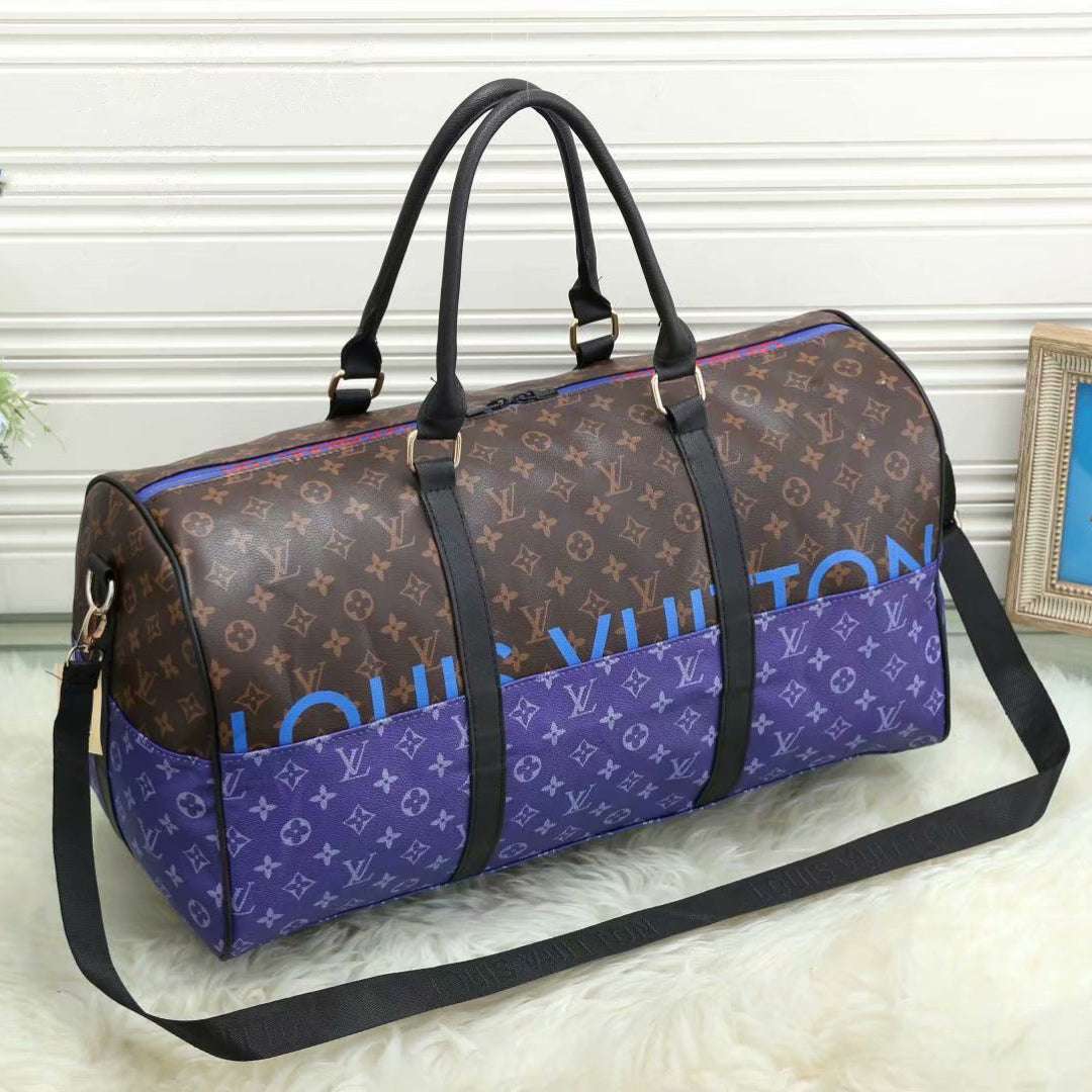 LV Louis Vuitton colorblock letters large capacity shoulder bag messenger bag travel bag duffel bag