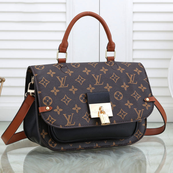 LV Louis Vuitton Colorblock Print Letter Shopping Tote Shoulder Bag Messenger Bag