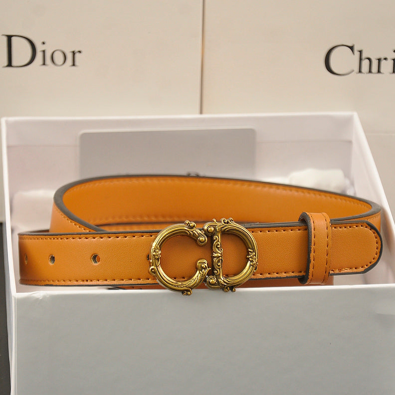 Dior fashion lady retro letter CD buckle belt