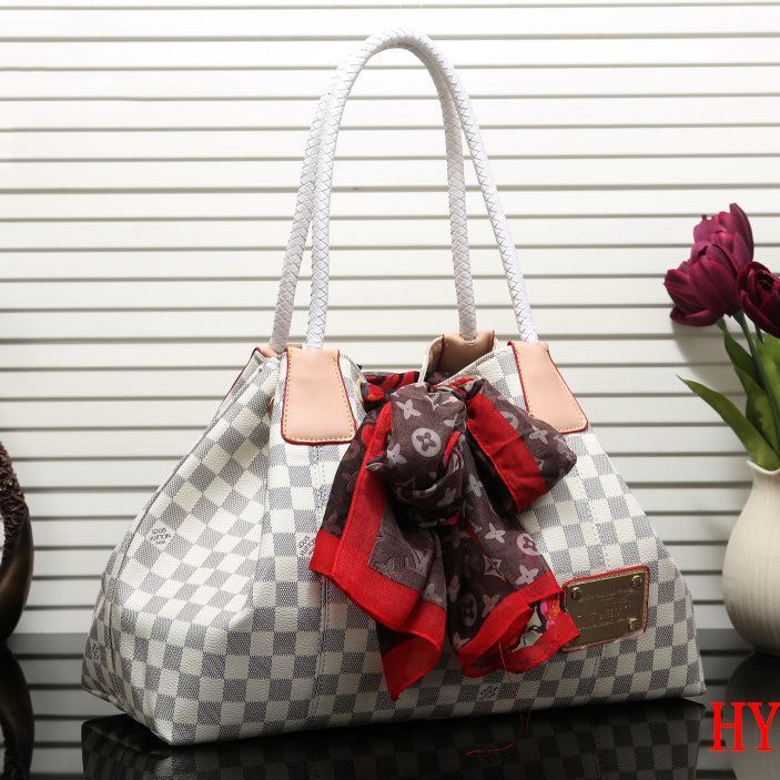 LV Louis Vuitton Vintage Printed Handbag Shopping Shoulder Bag M