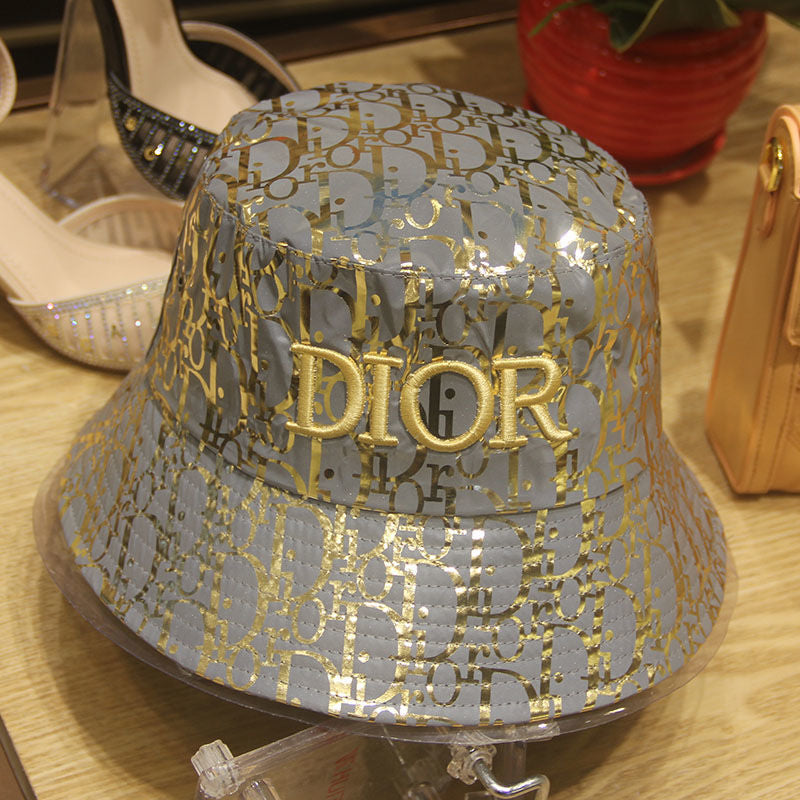 Dior embroidered letters women's sunshade fisherman hat