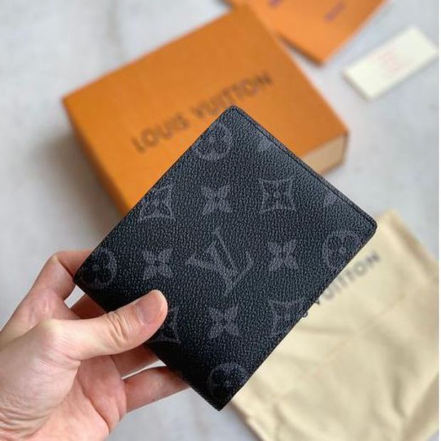 LV Louis Vuitton Classic Plaid Letter Print Hot Selling Fashion Short Wallet for Men and Women Card 