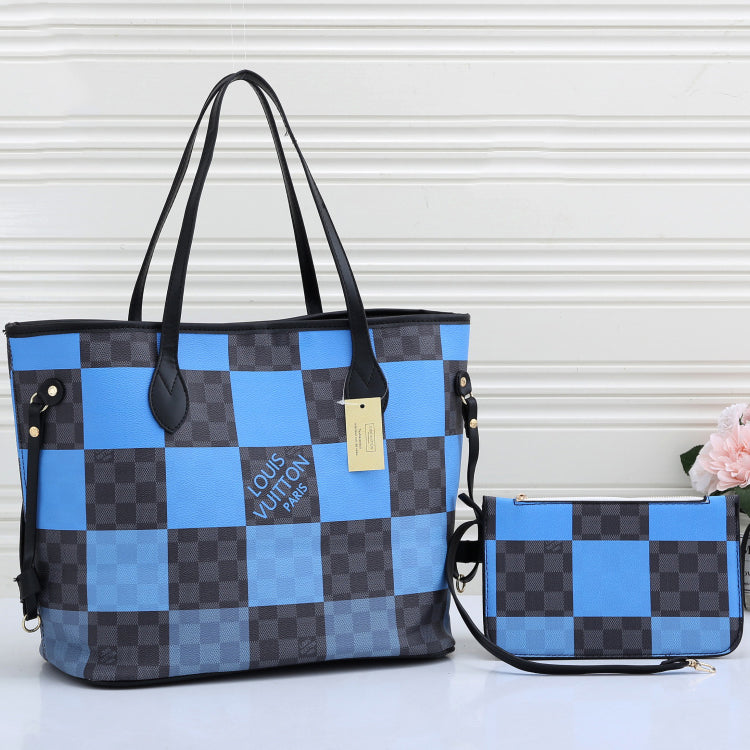 Louis Vuitton LV Hot Sale Two-piece Set Fashion Lady Shopping Bag Shoulder Bag Coin Purse