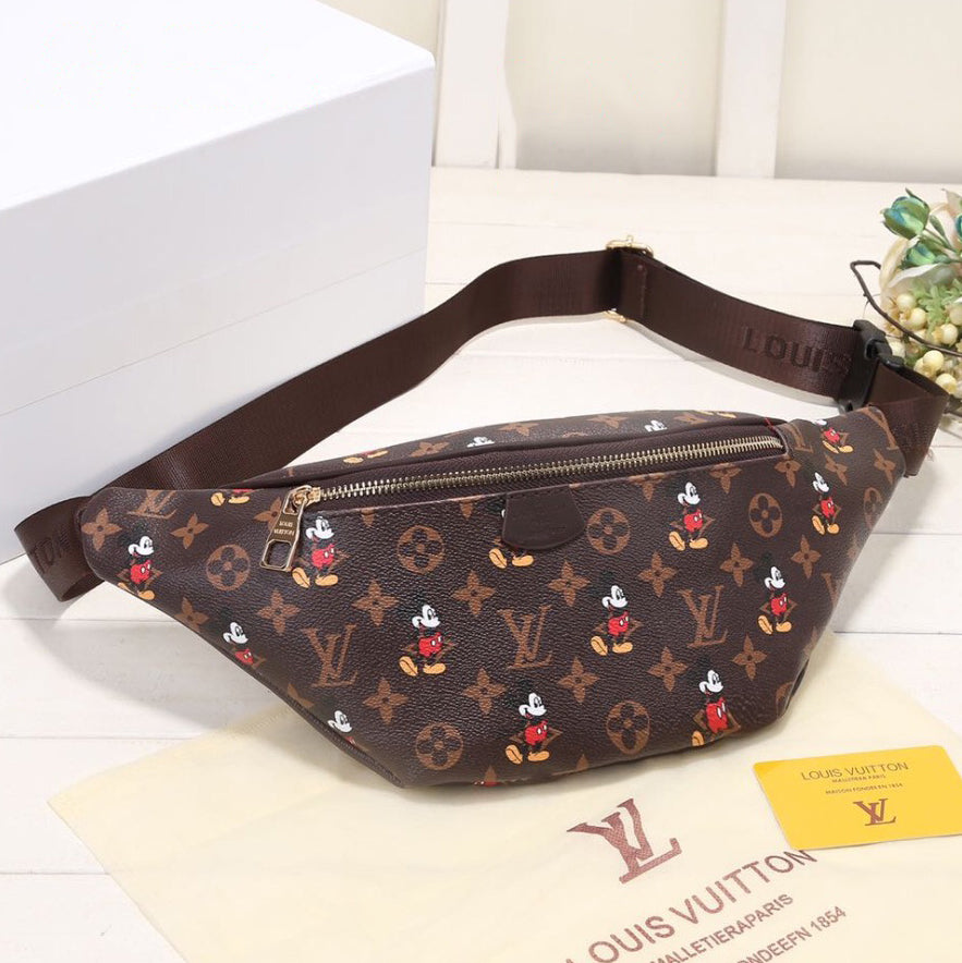 LV Louis Vuitton New Gradient Printed Letter Crossbody Bag Sports Waist Bag Shoulder Bag