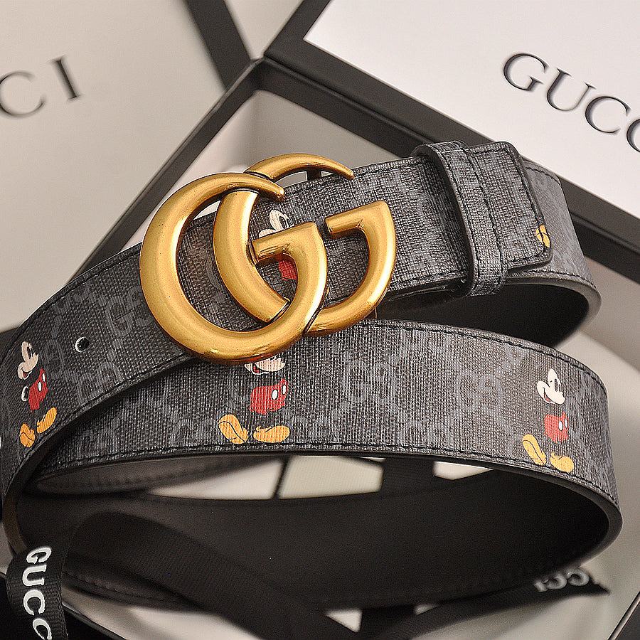 GG men's and women's double G letter buckle smooth buckle belt