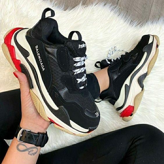 Balenciaga Triple S patchwork Women Men sneakers Shoes