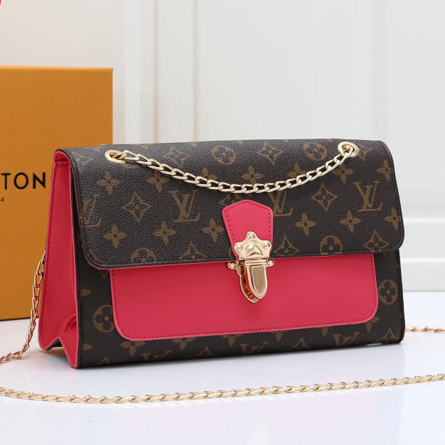 LV Louis Vuitton full printed letters bucket bag shoulder bag messenger bag clutch bag zipper long w