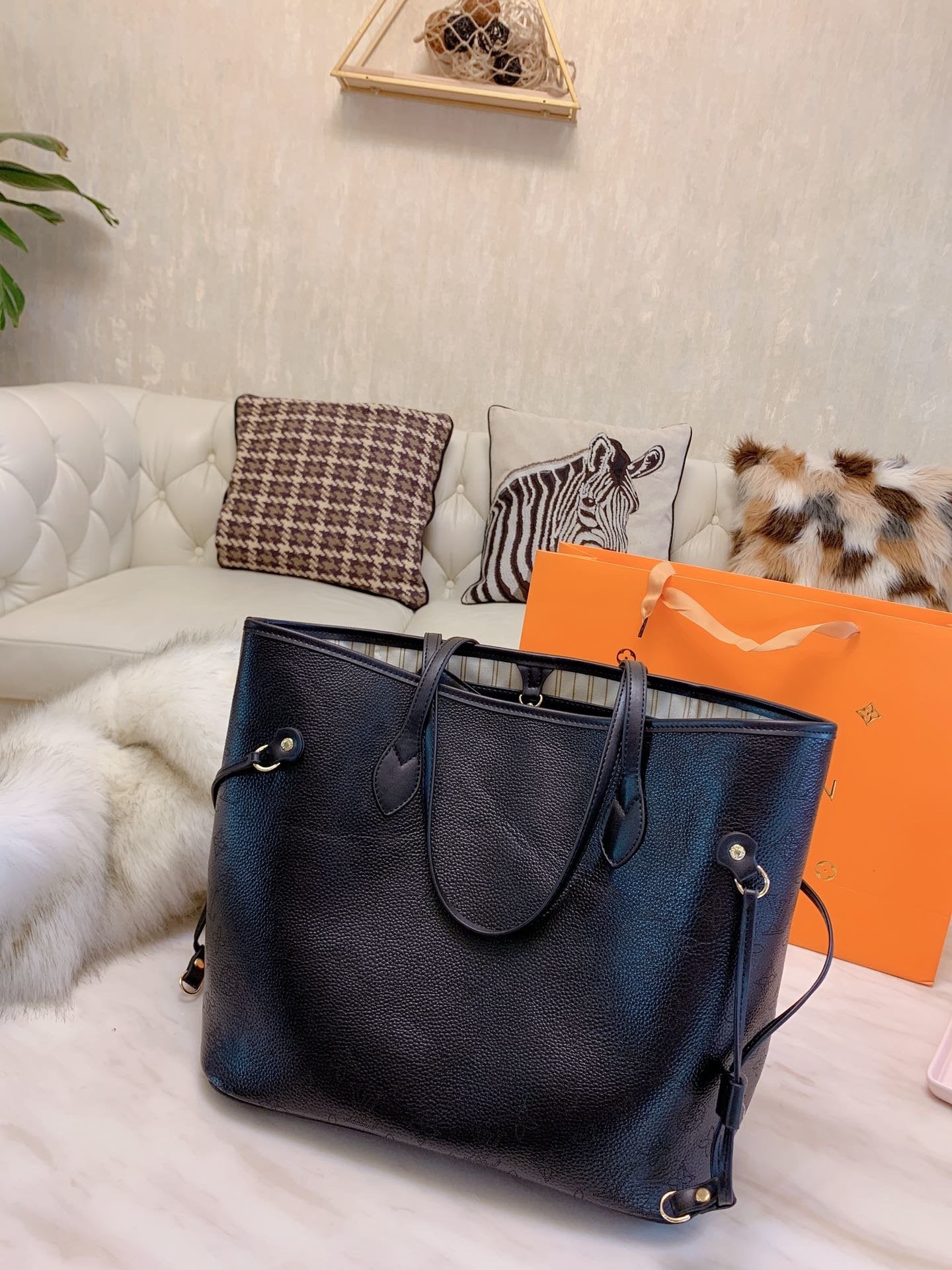 LV Louis Vuitton Fashion Women Leather Tote Handbag Shoulder Bag