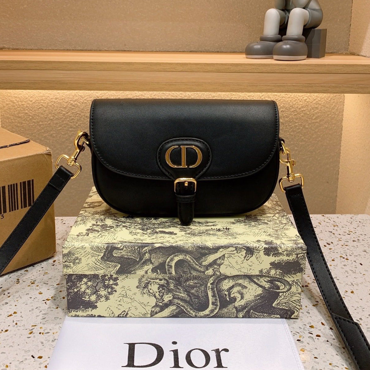 Dior CD BOBBY EAST-WEST Fashion Lady Saddle Bag Shoulder Messeng
