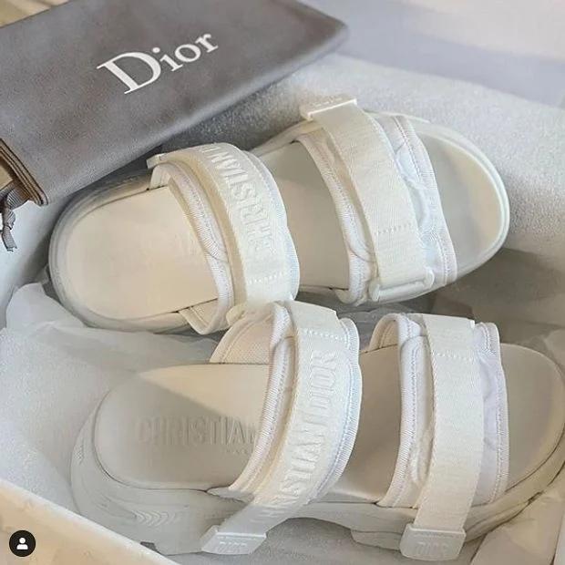 Dior's latest three dimensional embroidered slippers Shoes