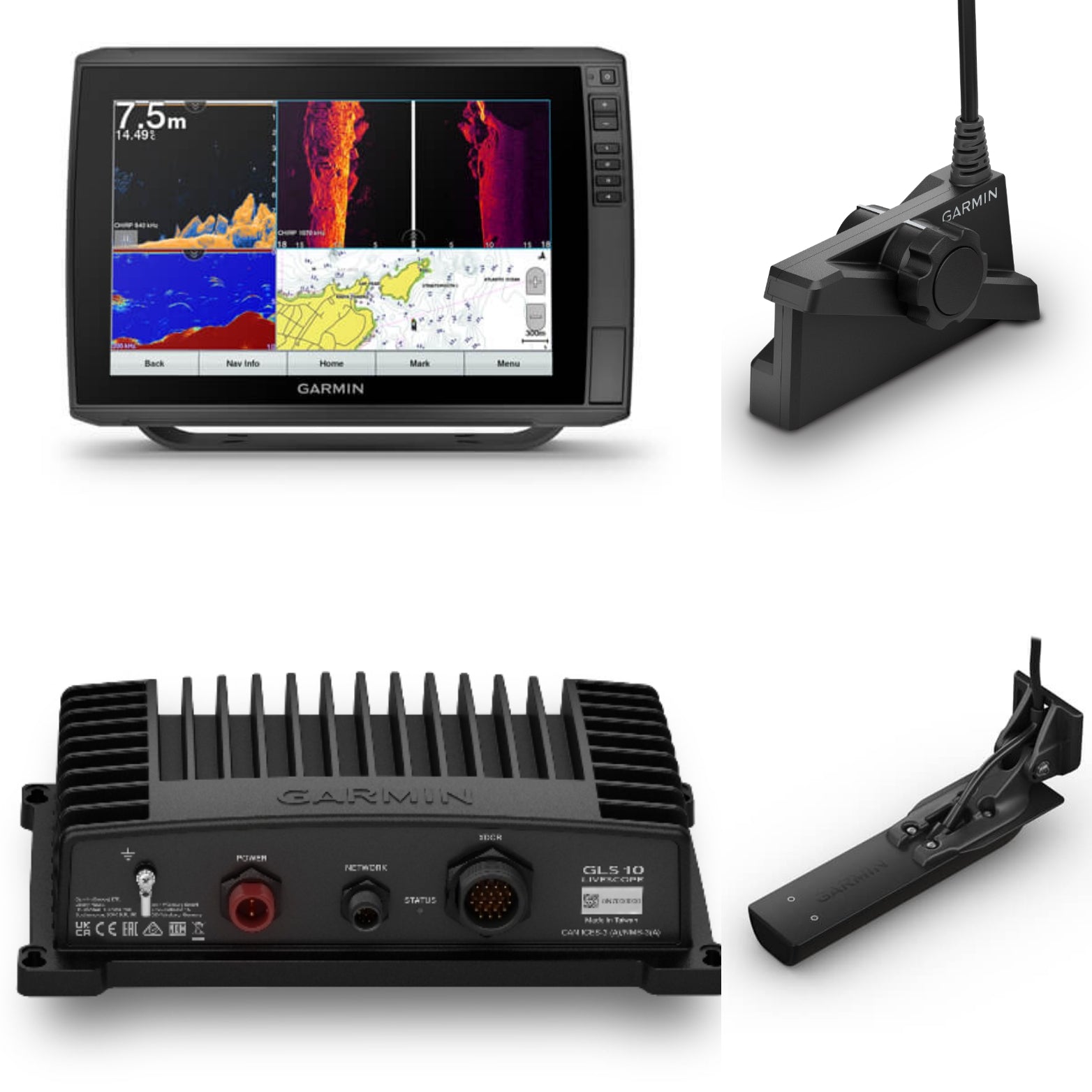 Garmin Livescope Plus LVS34 System with Echomap 126sv Bundle