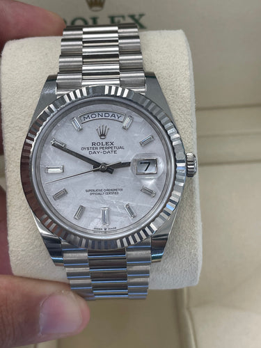 Rolex Day-Date in platinum with an ice-blue dial set - Superwatch