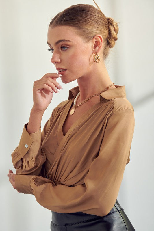 Blusa Satin Camel – Berigüell