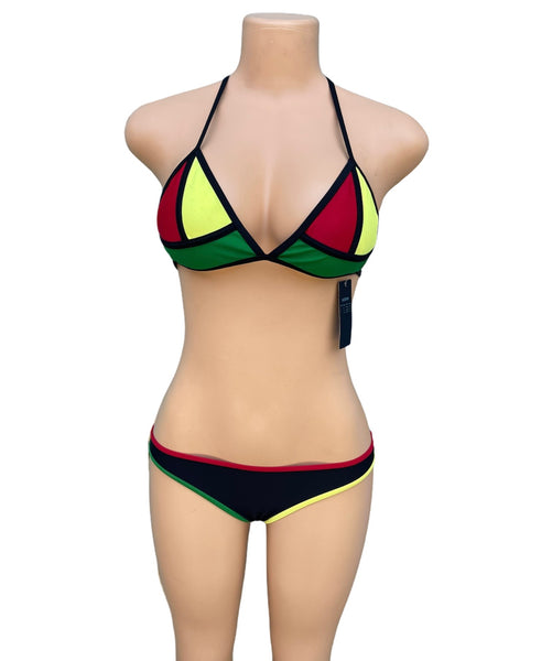 Rasta Ankh Rastafarian Egyptian Women's Two Piece Swimsuit Halter Bikini  Set Swimwear Bathing Suit Swimming Suits 