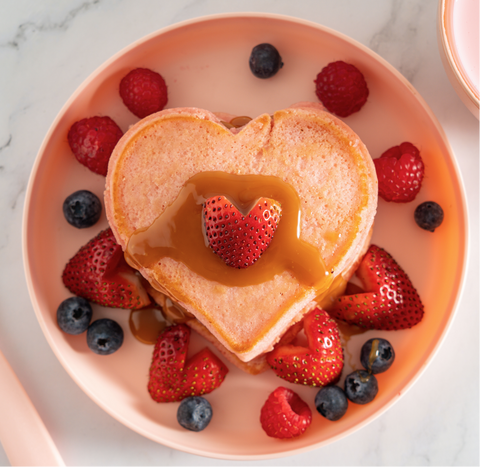 Happy Grub Heart Shaped Valentines Day Pancake