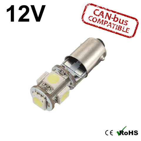 Bombilla Led Posición BA9S CAN-BUS, 2 LED SMD blanco 3,5W 12V