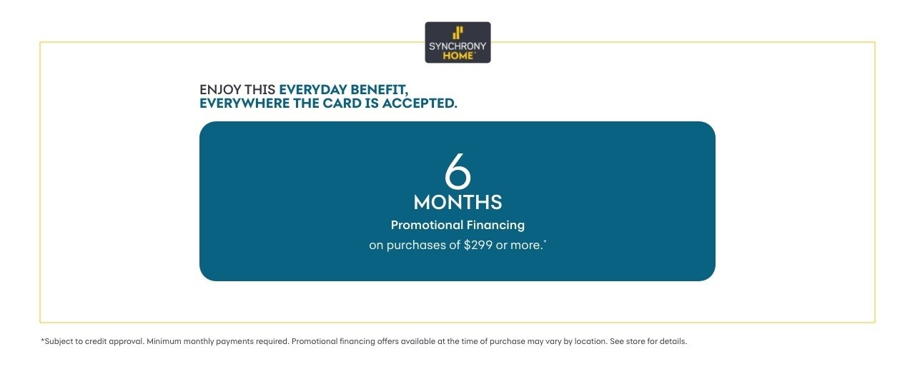 6 MONTHS PROMOTIONAL FINACING