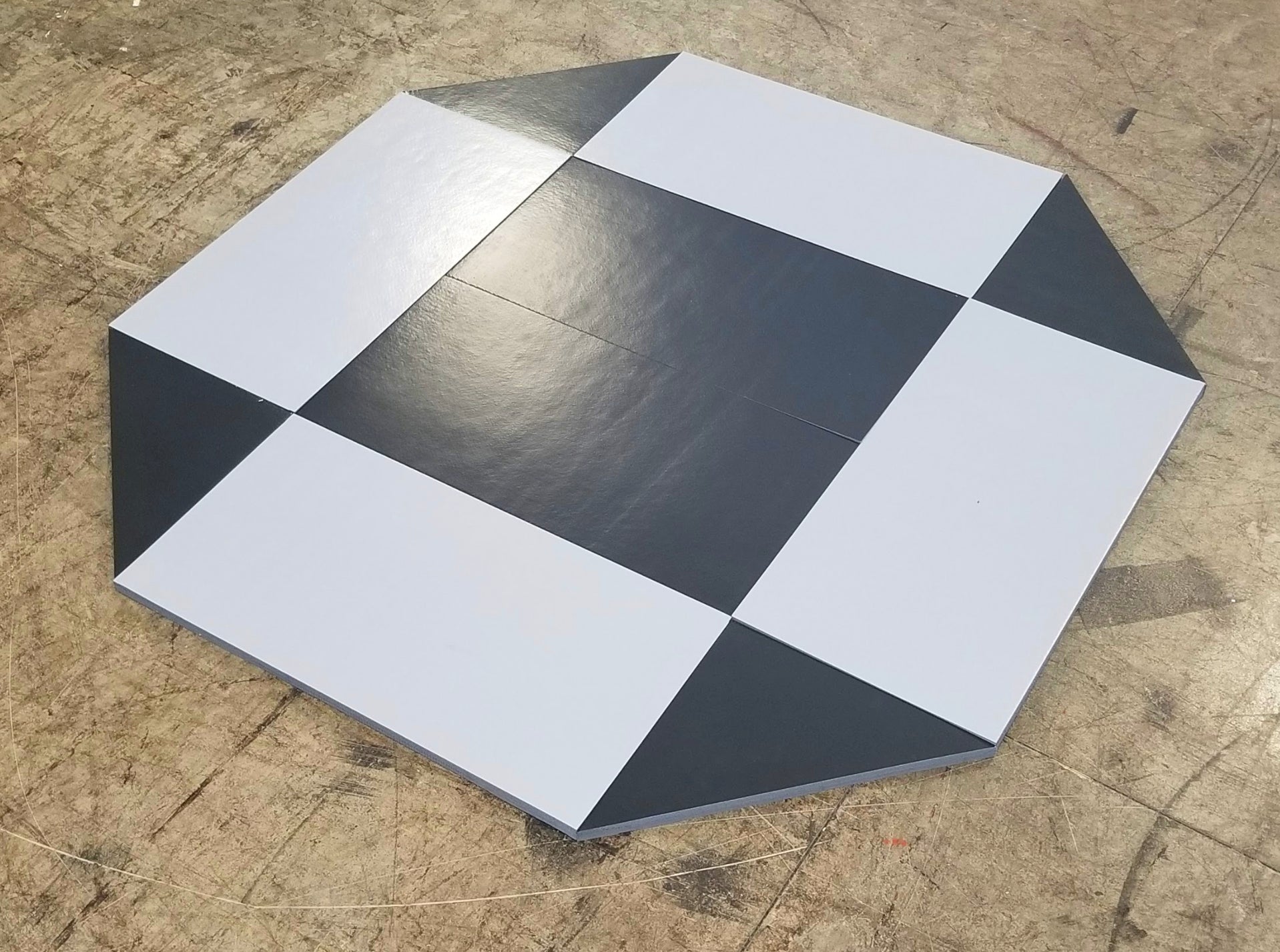 8 X 8 Remnant Octagon Wrestling Mat Black And Gray Ak Athletic