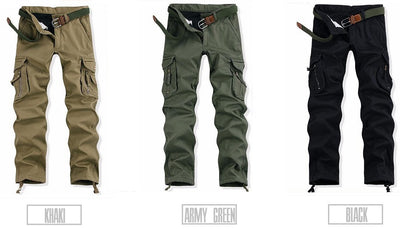 Thick Warm Cargo Pants Casual Fleece Pockets