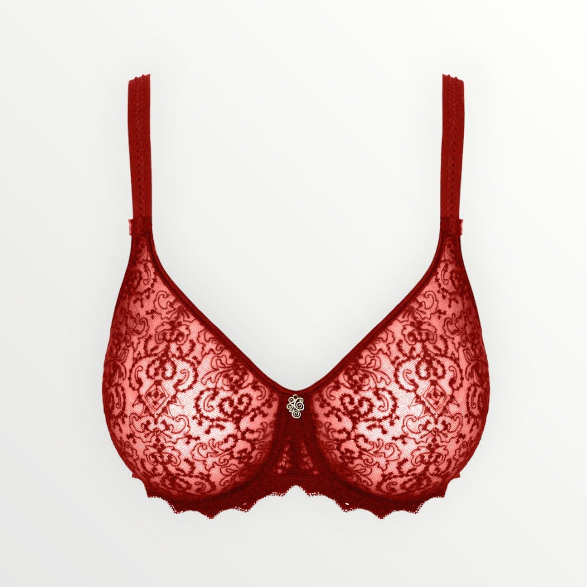 Seamless Padded Bra-bcd Cup Bra With Free Transparent Straps-6590