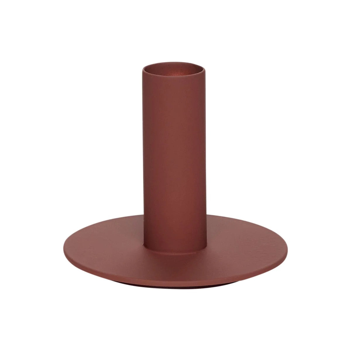 Se Hübsch Soft Candlestick - bourgogne farvet hos Bad&Design