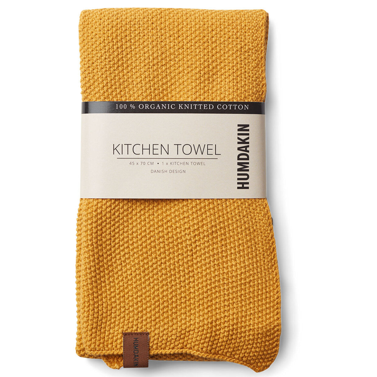 Se Humdakin - strikket køkkenhåndklæde - Gul hos Bad&Design