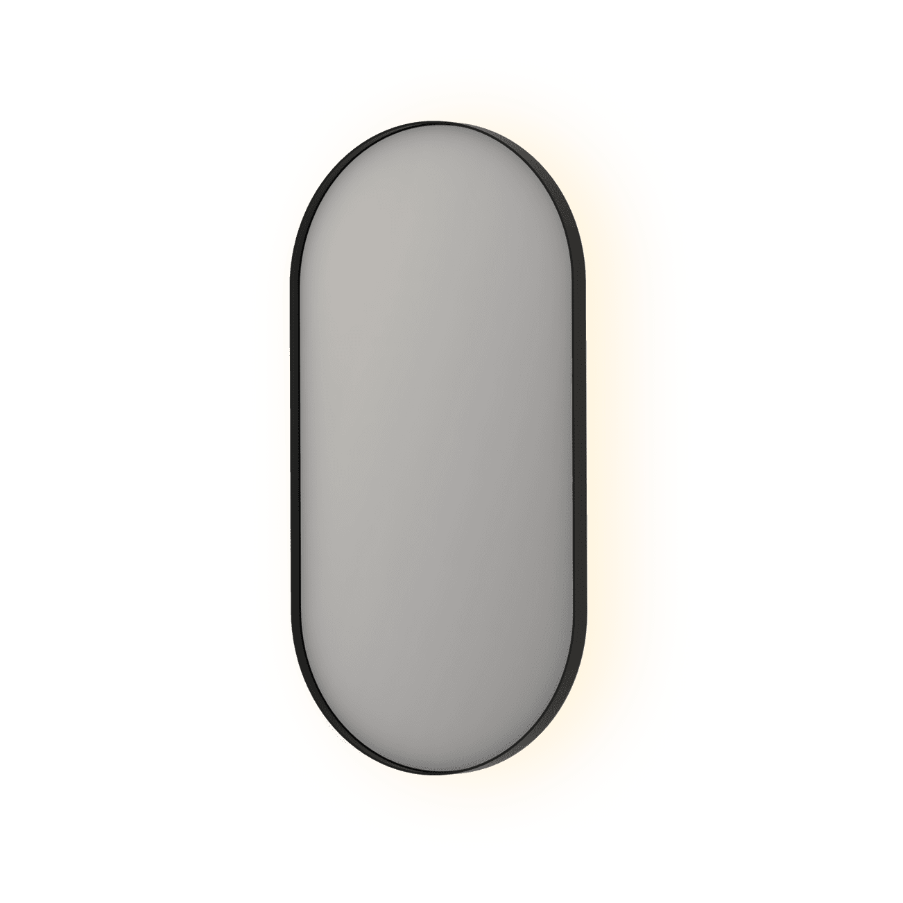SP21 ovalt spejl i ramme med indirekte LED-belysning - 40x80