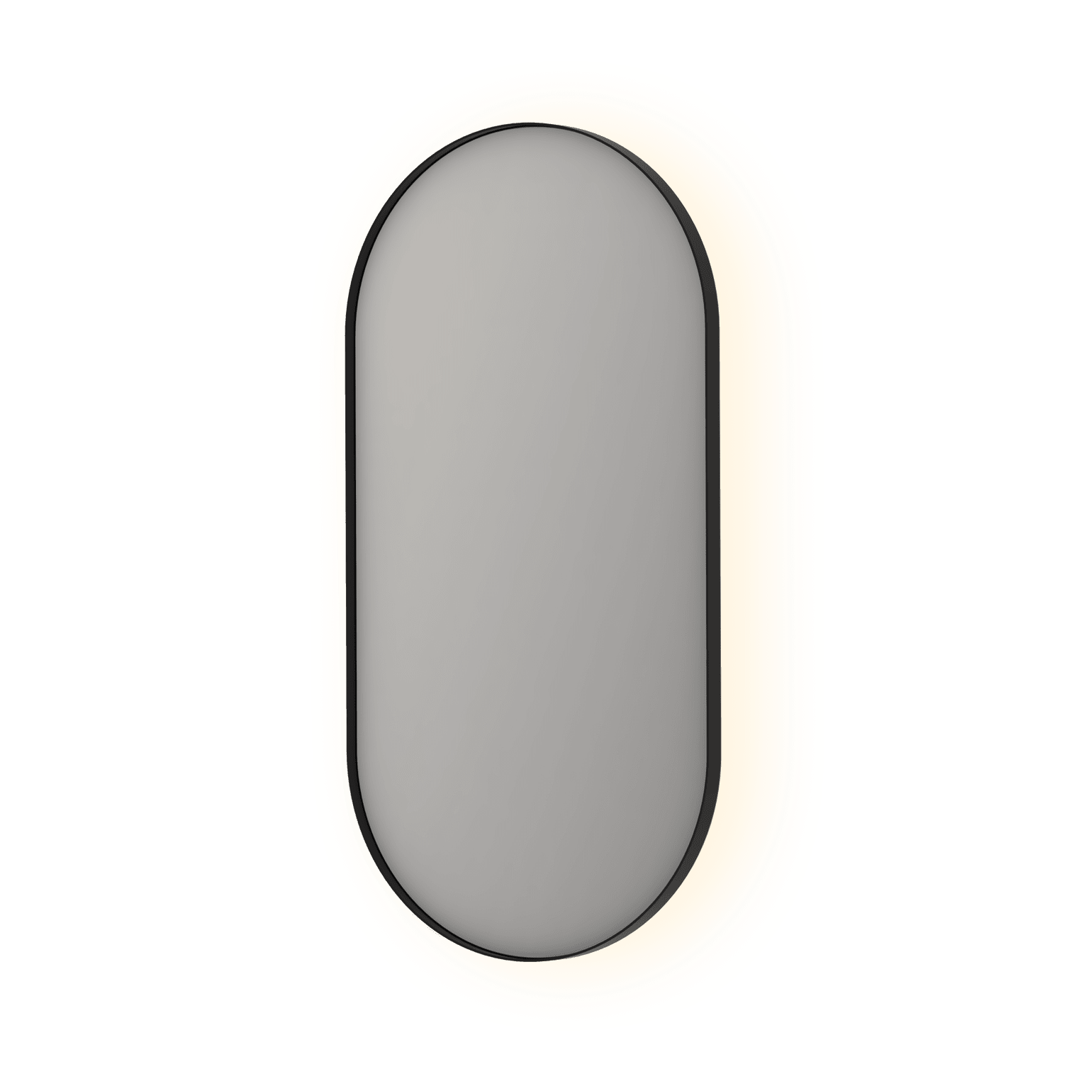 SP21 ovalt spejl i ramme med indirekte LED-belysning - 50x100