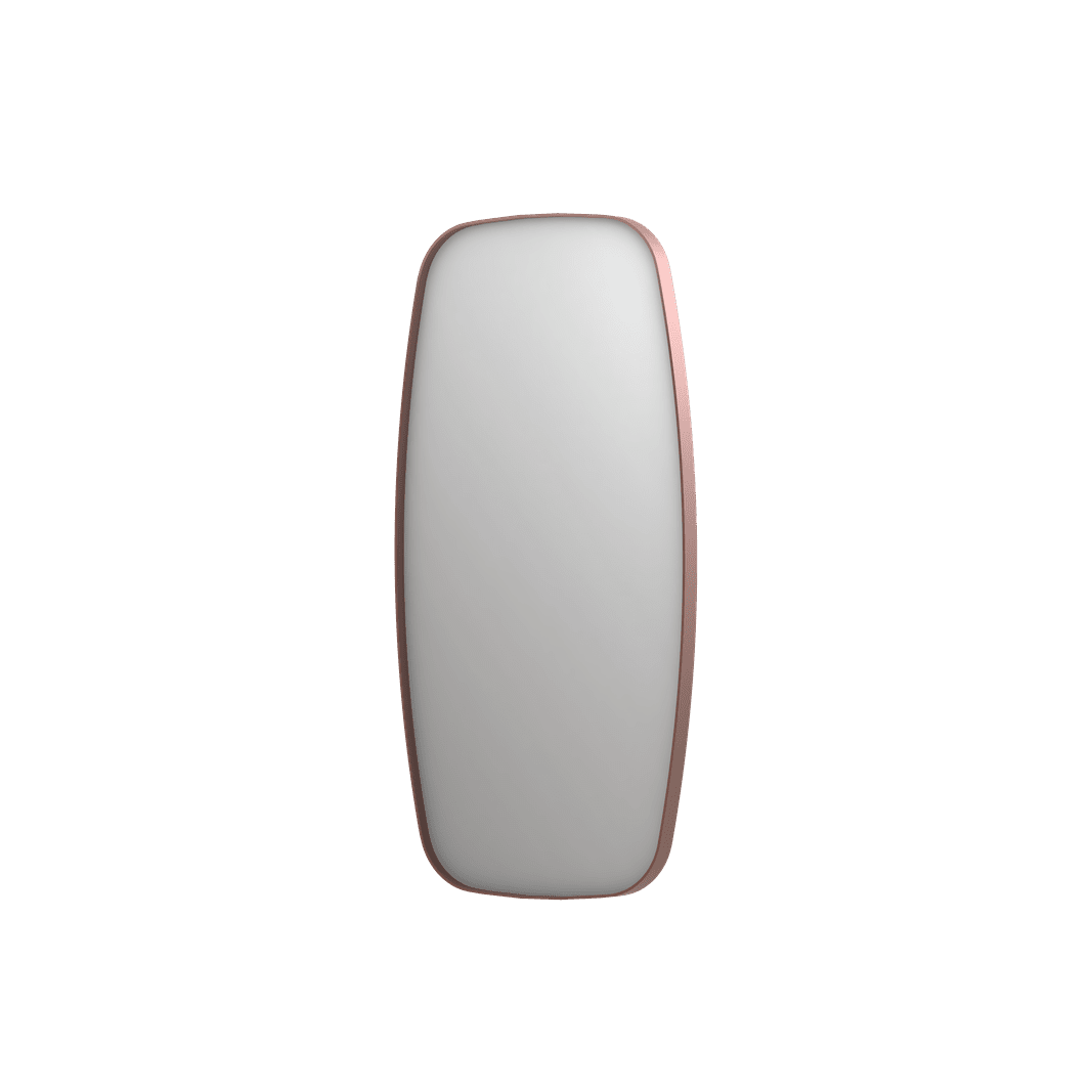 Billede af SP29 superellipse spejl i ramme i børstet kobber - 100x4x100