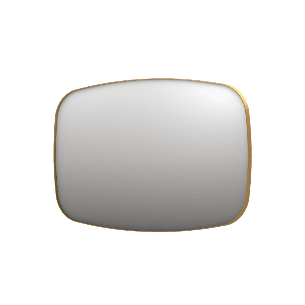 Billede af SP29 superellipse spejl i ramme i børstet mat guld - 120x4x80