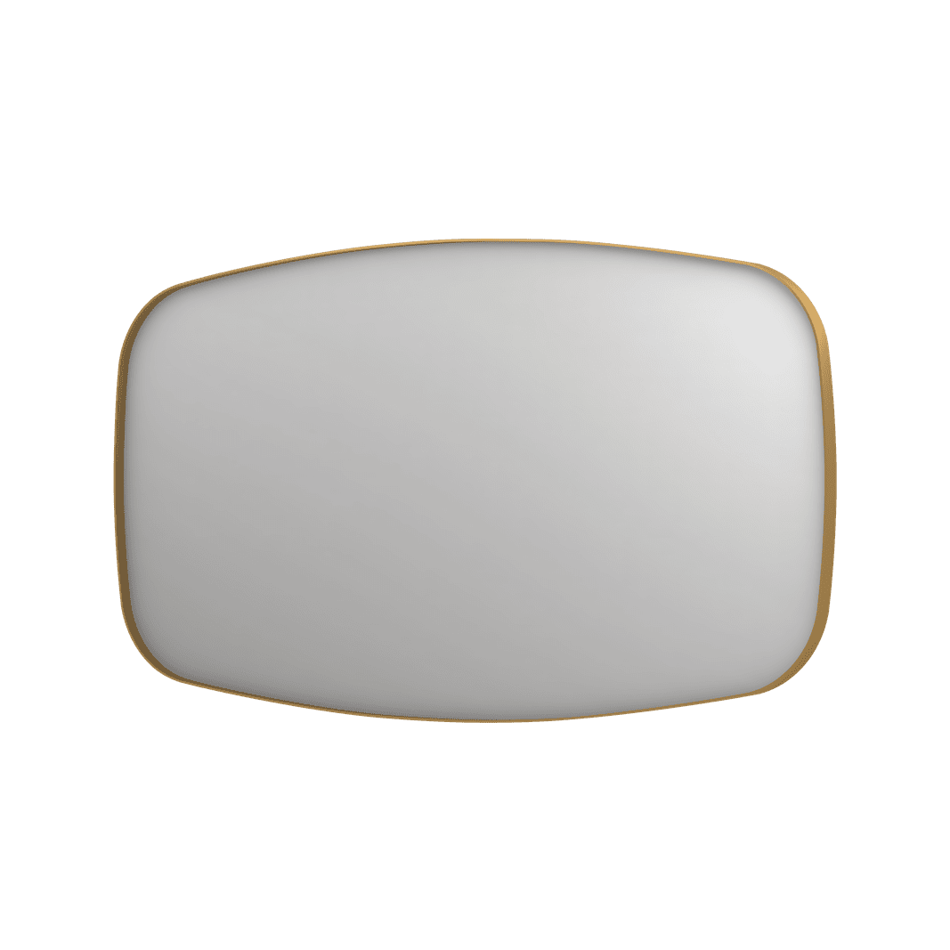Billede af SP29 superellipse spejl i ramme i børstet mat guld - 140x4x80