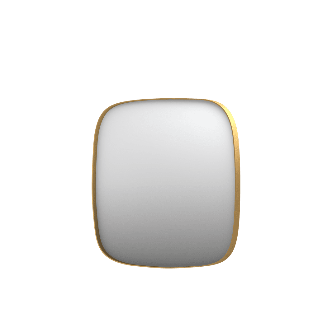 Billede af SP29 superellipse spejl i ramme i børstet mat guld - 60x4x60