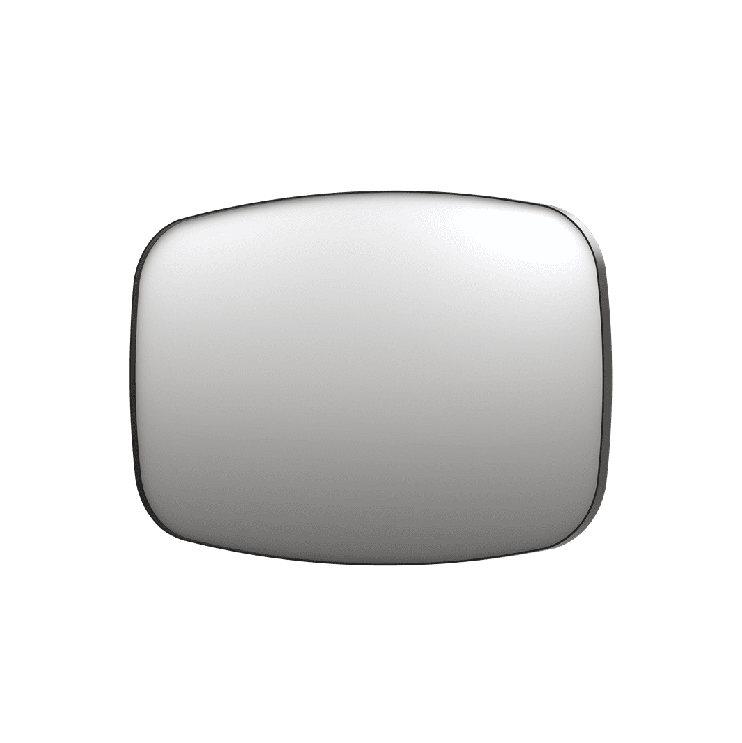Billede af SP29 superellipse spejl i ramme i børstet metal sort - 120x4x80