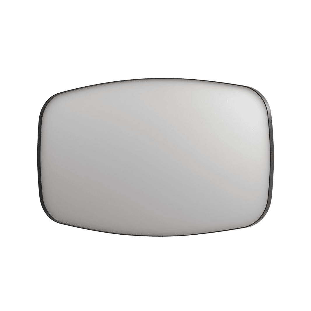Billede af SP29 superellipse spejl i ramme i børstet metal sort - 140x4x80