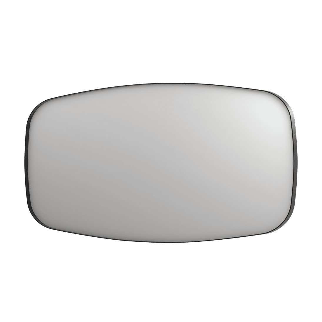 Billede af SP29 superellipse spejl i ramme i børstet metal sort - 160x4x80