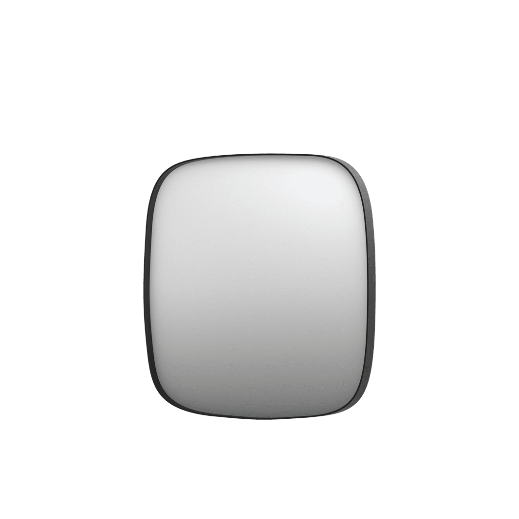 Billede af SP29 superellipse spejl i ramme i børstet metal sort - 60x4x60