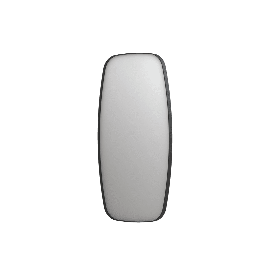 Billede af SP29 superellipse spejl i ramme i matsort - 100x4x100