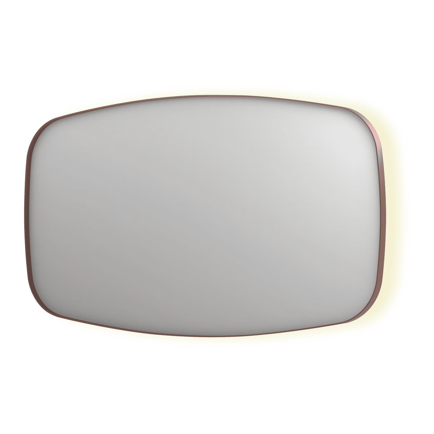Billede af SP30 superellipse spejl med indirekte LED i børstet kobber - 140x4x80
