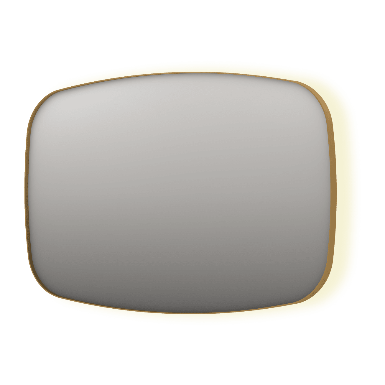 Billede af SP30 superellipse spejl med indirekte LED i børstet mat guld - 120x4x80