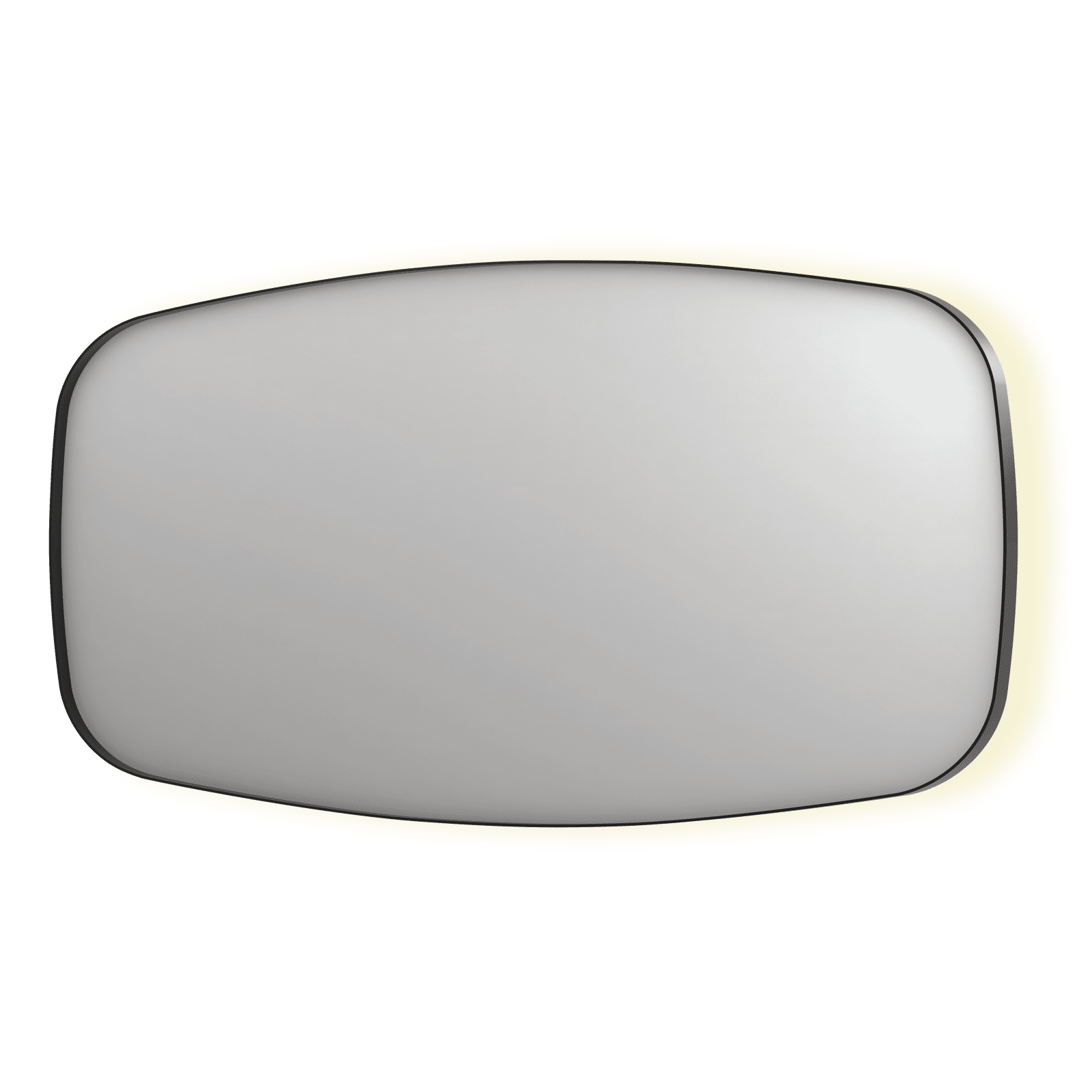 Billede af SP30 superellipse spejl med indirekte LED i børstet metal sort - 160x4x80