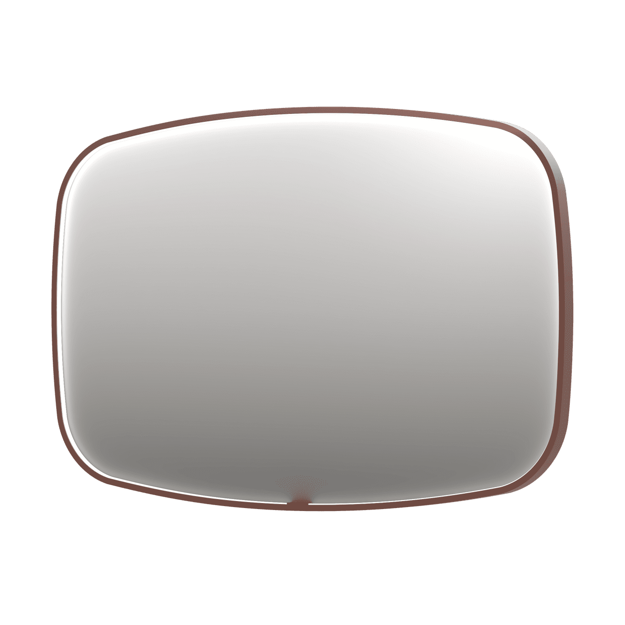 Billede af SP31 superellipse spejl med direkte LED i børstet kobber - 120x4x80