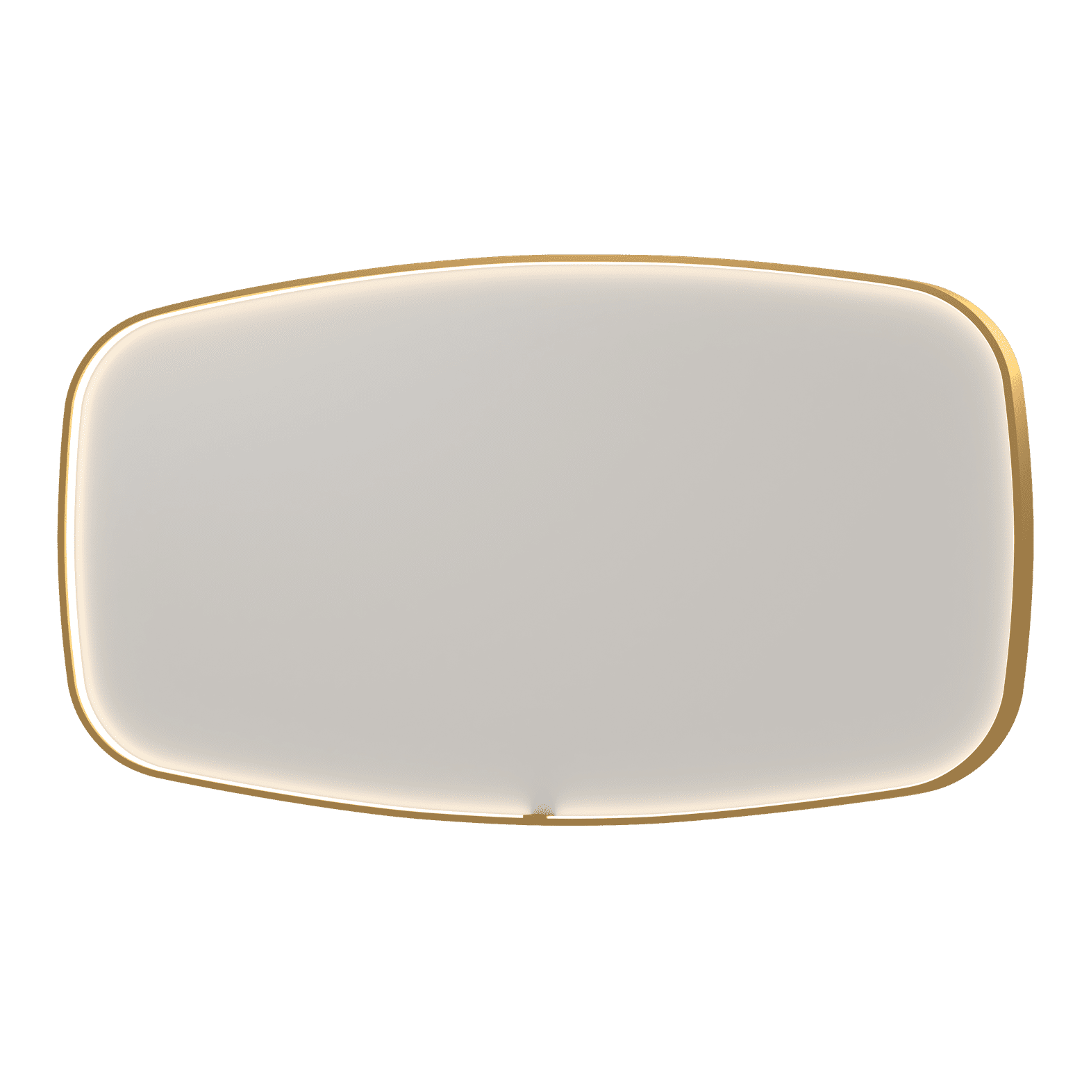 Billede af SP31 superellipse spejl med direkte LED i børstet mat guld - 160x4x80
