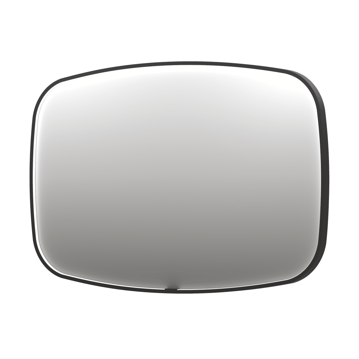 Billede af SP31 superellipse spejl med direkte LED i børstet metal sort - 120x4x80